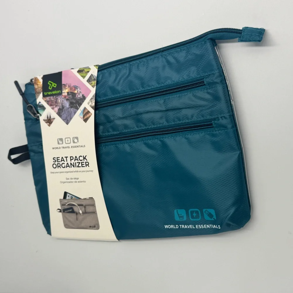 Travelon World Travel Essentials Seat Pack Organizer Travel Seat Pack Teal, bag